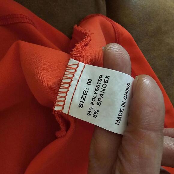 Casual Button-Down Dress in Coral - Size M - Picture 4 of 4